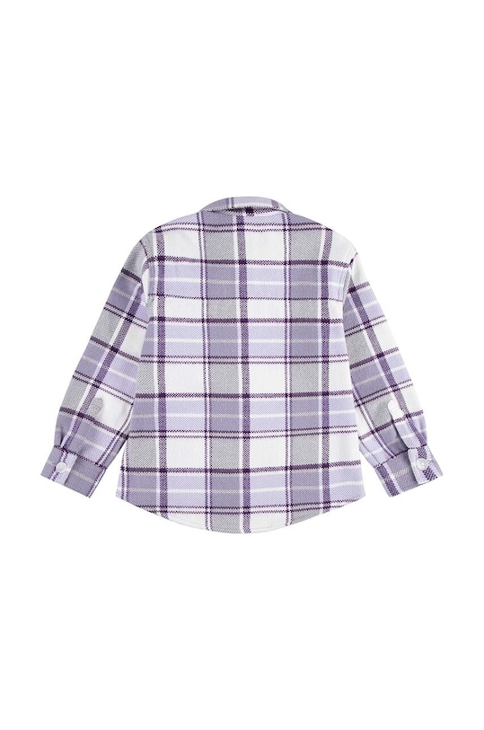 Dětská bunda Levi's OVERSIZED PLAID SHACKET 3EL410 fialová AW24
