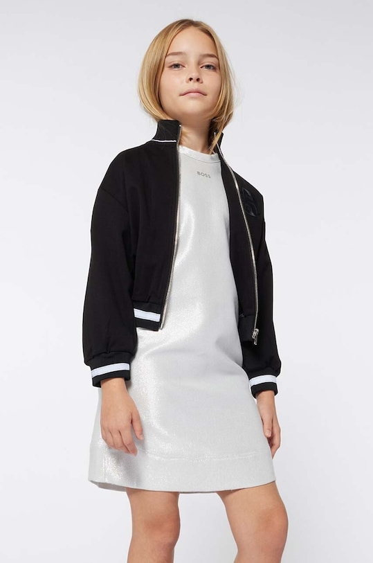 Dětská bomber bunda BOSS nezateplené černá J51092.126.150