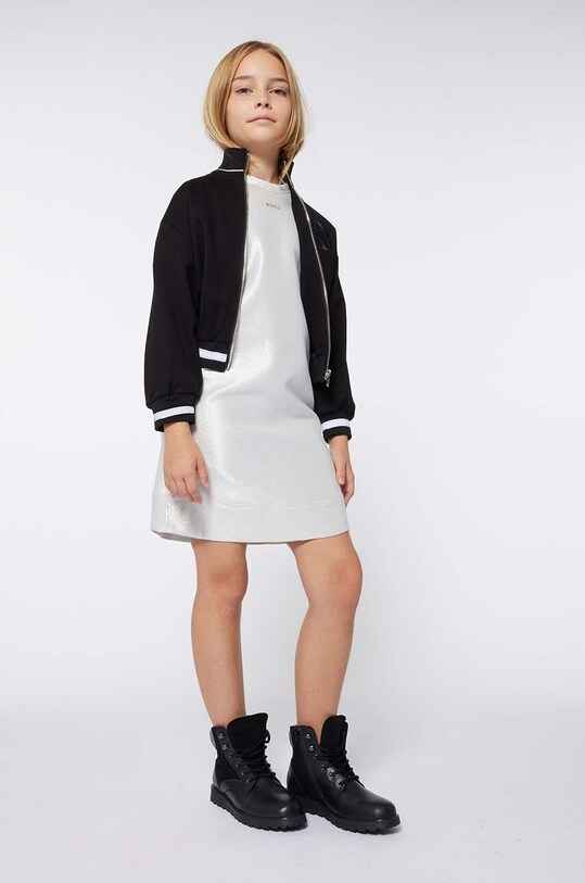 Παιδικό μπουφάν bomber BOSS μαύρο J51092.156.162