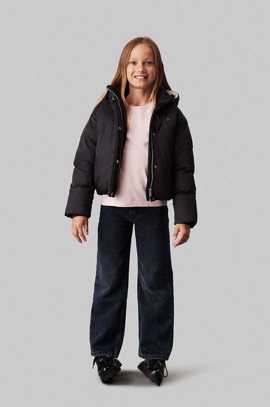 Девочка Детская куртка Calvin Klein Jeans IG0IG02683.9BYH. чёрный