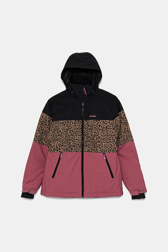 Protest geaca de schi pentru copii PRTFUGEE cu captuseala roz 6911344
