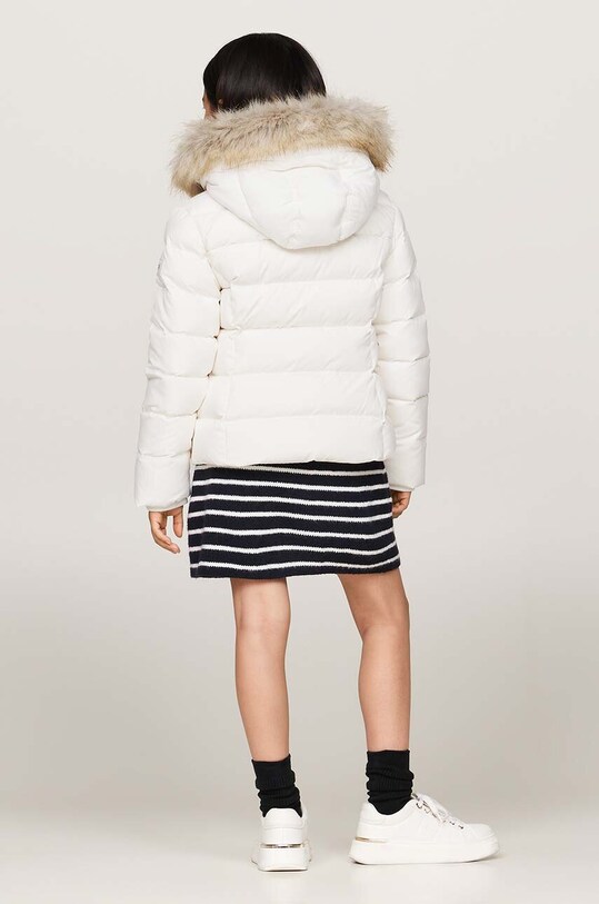 Παιδικό μπουφάν με πούπουλα Tommy Hilfiger KG0KG07399.9BYH.98.122 λευκό