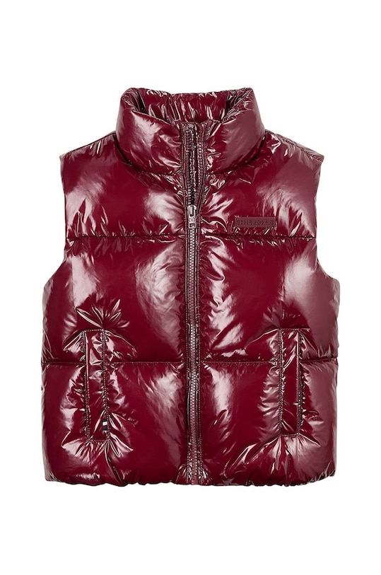 Tommy Hilfiger gyerek mellény KG0KG08495.9BYH.128.176 burgundia AW24