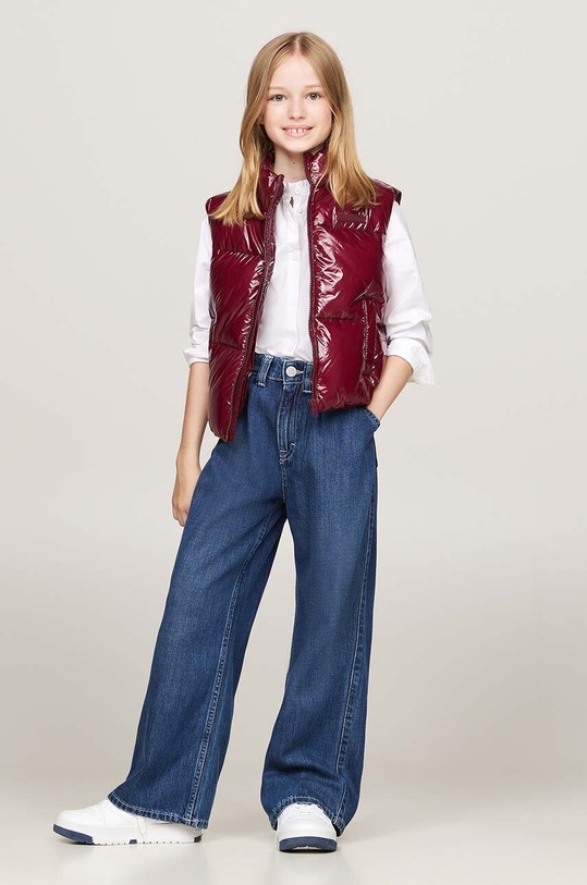 Tommy Hilfiger gyerek mellény burgundia KG0KG08495.9BYH.128.176