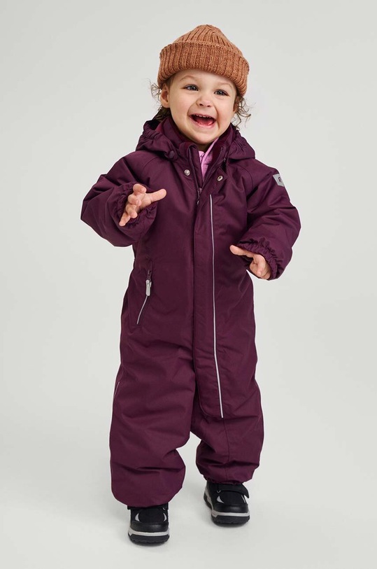 Kojenecká zimní kombinéza Reima Puhuri s podšívkou burgundské 5100116A.G.9BYH