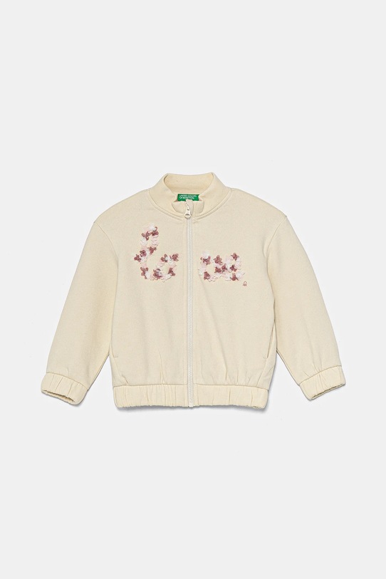 United Colors of Benetton bluza dziecięca aplikacja beżowy 39M2G503J.P.Seasonal