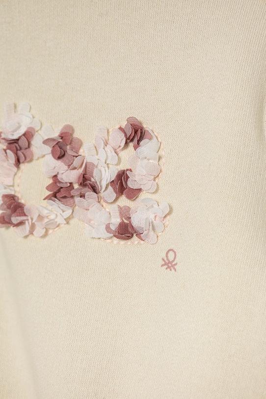 Dziewczynka United Colors of Benetton bluza dziecięca 39M2G503J.P.Seasonal beżowy