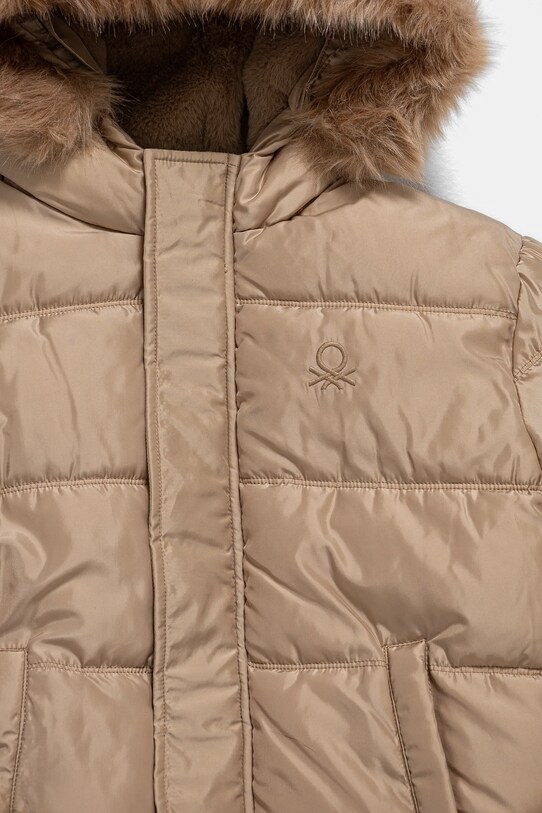 Fete United Colors of Benetton geaca copii 2SVKCN05V.G.Seasonal bej