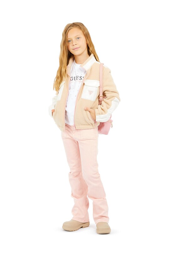 Guess kurtka dziecięca bez kaptura beżowy J4YL09.WGBG0.9BYH