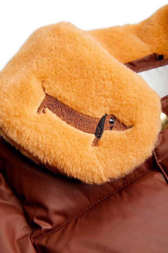 Dětská bunda Mini Rodini Dog hnědá 2471013316