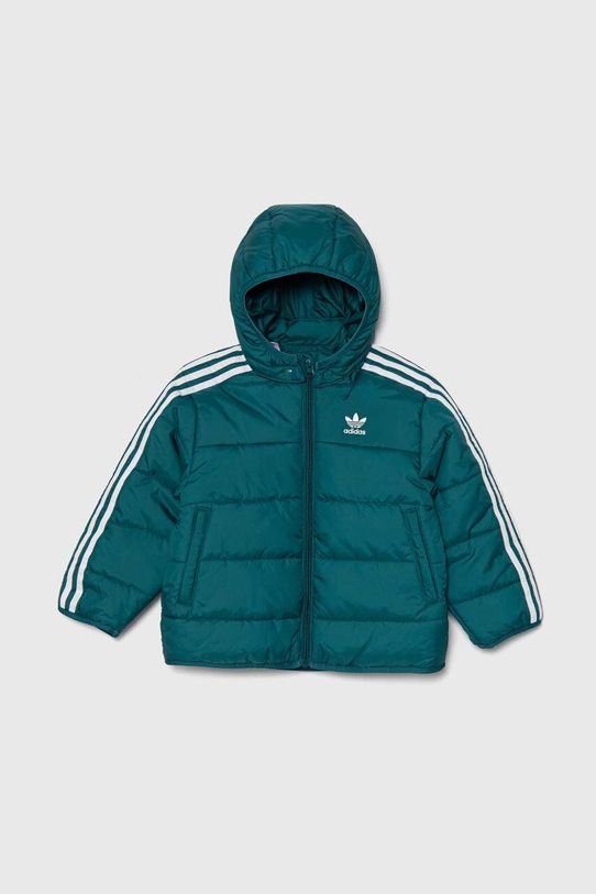 Detská bunda adidas Originals PADDEDACKET zateplené tyrkysová IY4810
