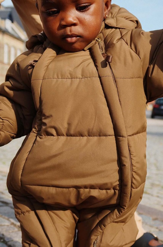 Бебешки зимен гащеризон Konges Sløjd ALPI BABY SUIT GRS с изолация кафяв KS101207