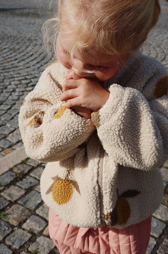 Дитяча куртка Konges Sløjd JODY TEDDY JACKET GRS з підкладкою бежевий KS101242