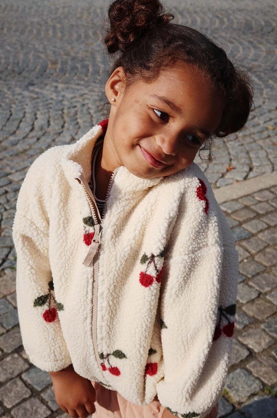 Dětská bunda Konges Sløjd JODY TEDDY JACKET GRS s podšívkou béžová KS101242