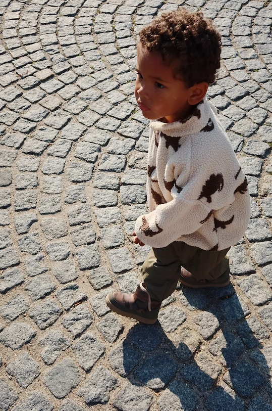 Παιδικό μπουφάν Konges Sløjd JODY TEDDY JACKET GRS KS101242 πράσινο