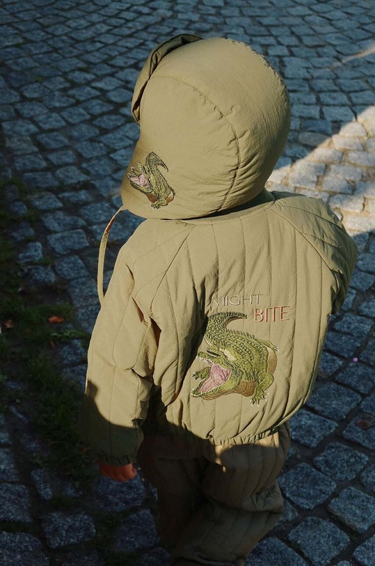 Dětská bomber bunda Konges Sløjd JUNO BOMBER JACKET KS101245 zelená