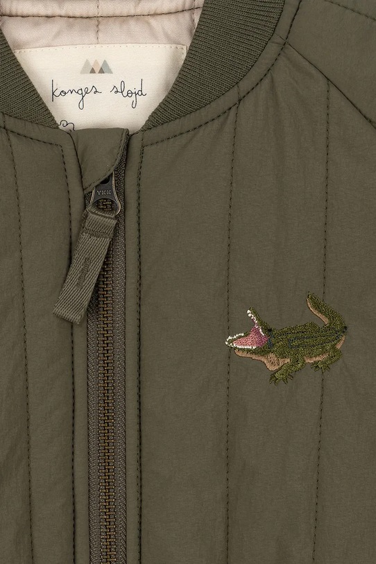 CHLAPEC Dětská bomber bunda Konges Sløjd JUNO BOMBER JACKET KS101245 zelená