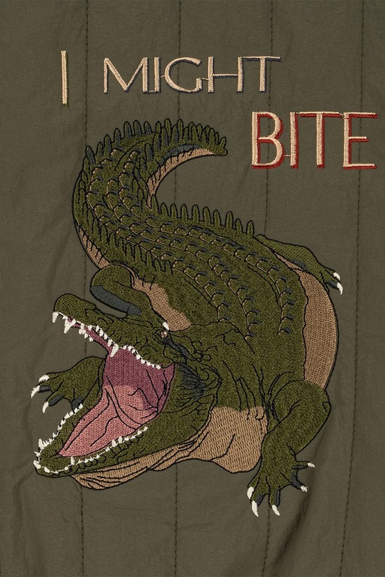 Dětská bomber bunda Konges Sløjd JUNO BOMBER JACKET zelená KS101245