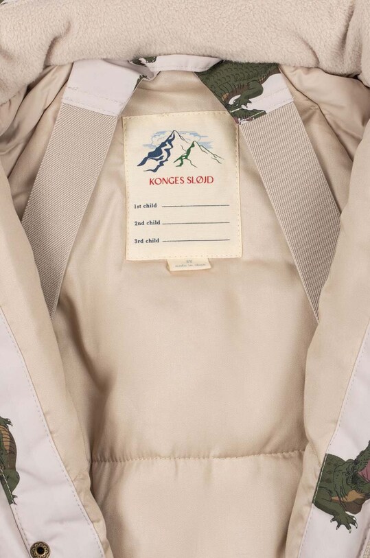Дитячий зимовий комбінезон Konges Sløjd NOHR SNOWSUIT PRINT KS101277 бежевий