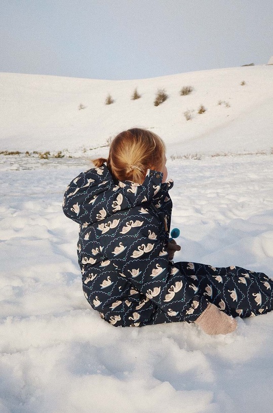 Dětská zimní kombinéza Konges Sløjd NOHR SNOWSUIT PRINT s podšívkou zelená KS101277