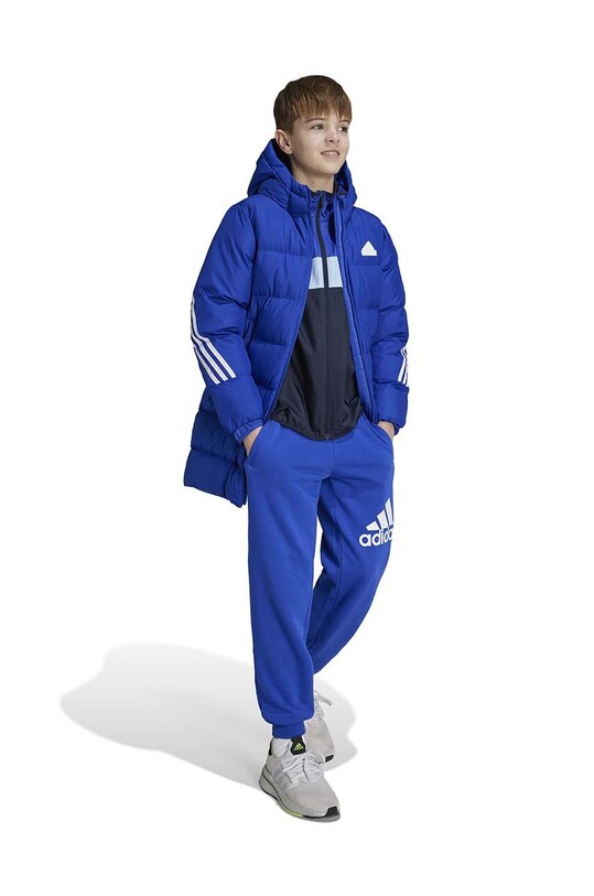 adidas giacca per bambini J FI 3S PARKA foderato blu IW1811
