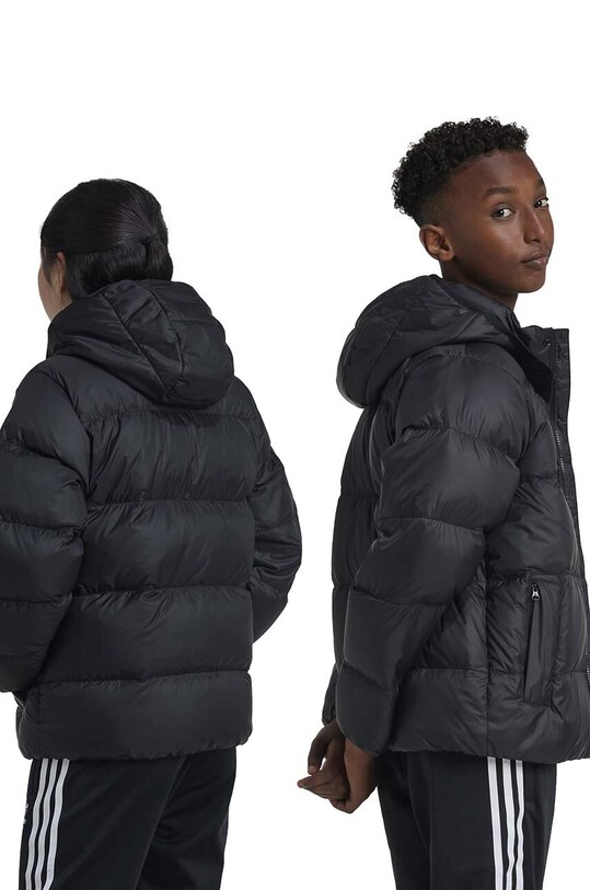 Дитяча пухова куртка adidas Originals DOWNACKET ELO IY7498 чорний