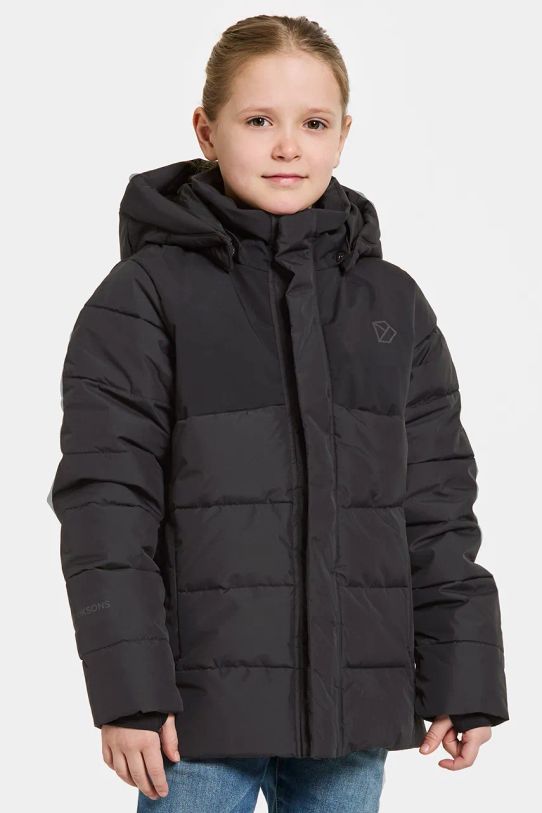 Дитяча куртка Didriksons RYOLIT KIDS JACKET з капюшоном чорний 504941