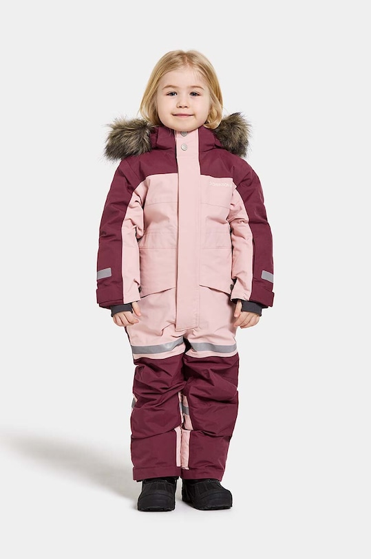 Dječji zimski kombinezon Didriksons BJÄRVEN KDS COVER s kapuljačom roza 505466