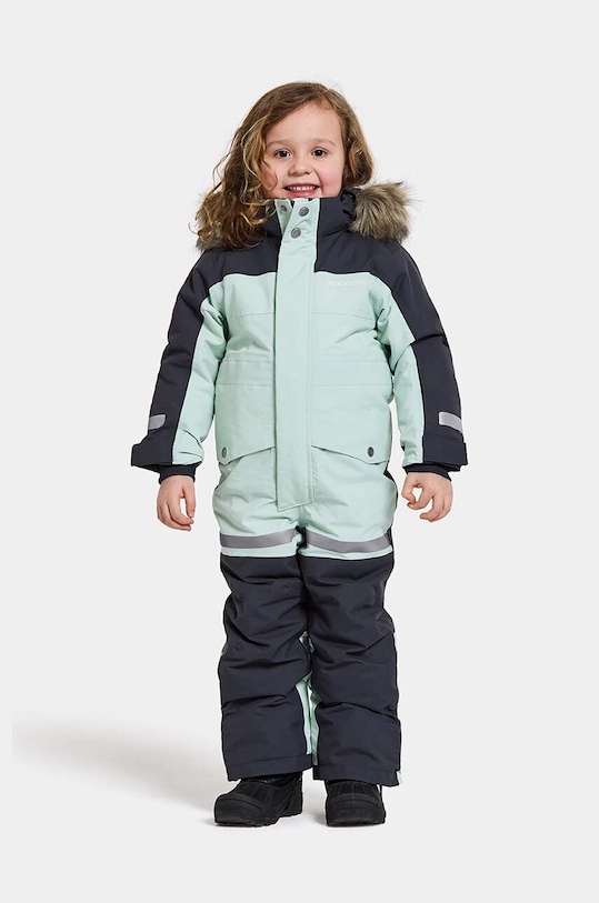 Dječji zimski kombinezon Didriksons BJÄRVEN KDS COVER s kapuljačom zelena 505466