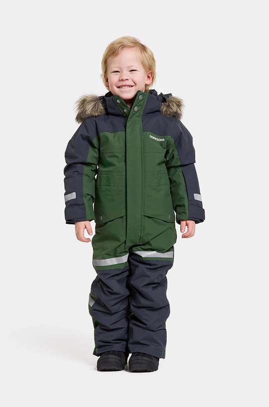 Dječji zimski kombinezon Didriksons BJÄRVEN KDS COVER s kapuljačom zelena 505466