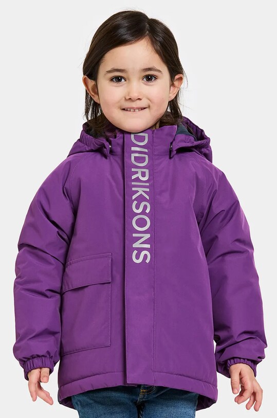 Дитяча куртка Didriksons TALVI KIDS JKT з капюшоном фіолетовий 505474