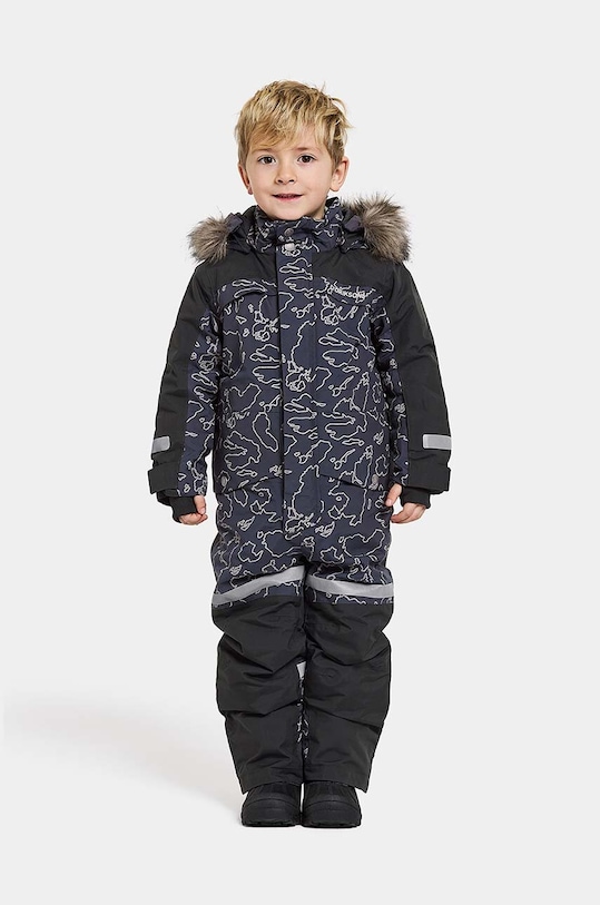 Didriksons salopete de iarna pentru copii BJÄRVEN KDS COV SE cu captuseala burgundia 505463