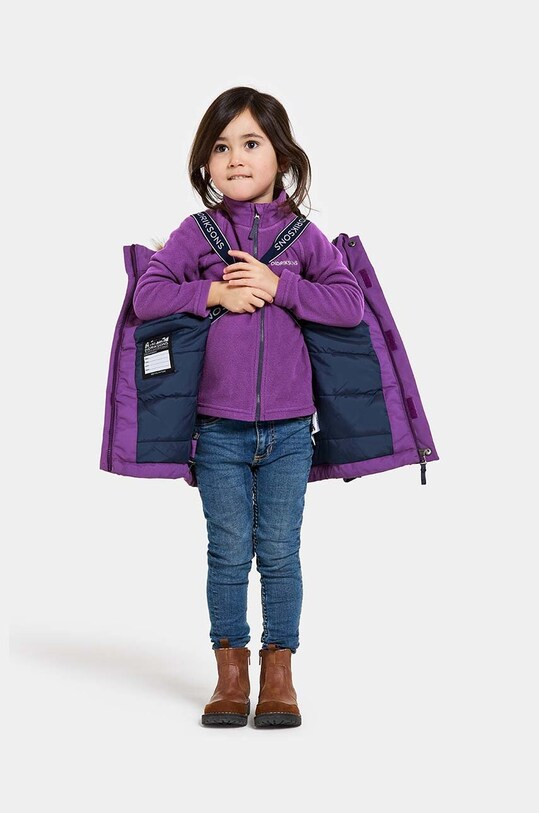 Детская куртка Didriksons BJÄRVEN KIDS PARKA фиолетовой 505470