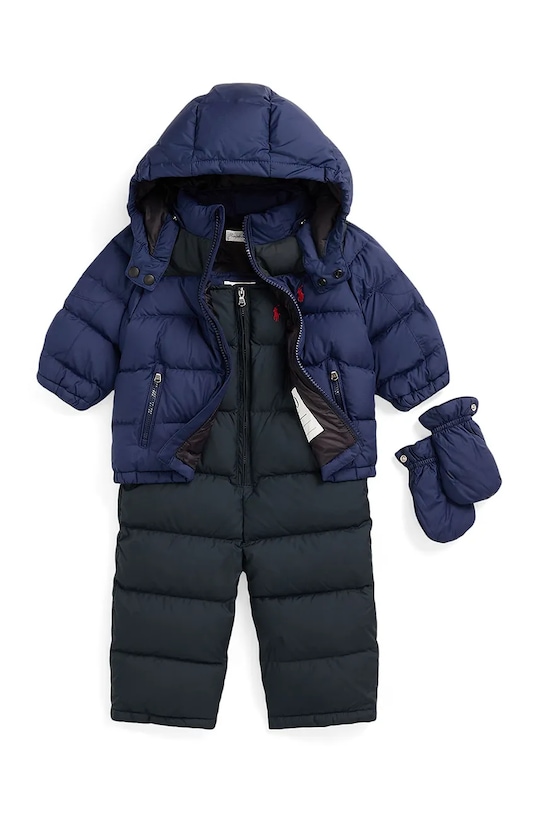 Komplet za bebe Polo Ralph Lauren s kapuljačom mornarsko plava 320949271001