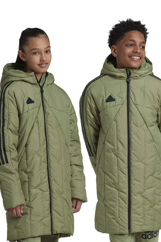 Detská bunda adidas jemné zateplenie zelená IW0547