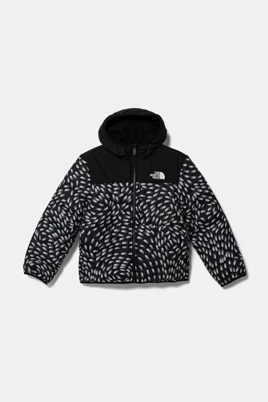 Detská obojstranná bunda The North Face REVERSIBLE SHASTA F/Z HOODED JACKET jemné zateplenie čierna NF0A88TP4EI1