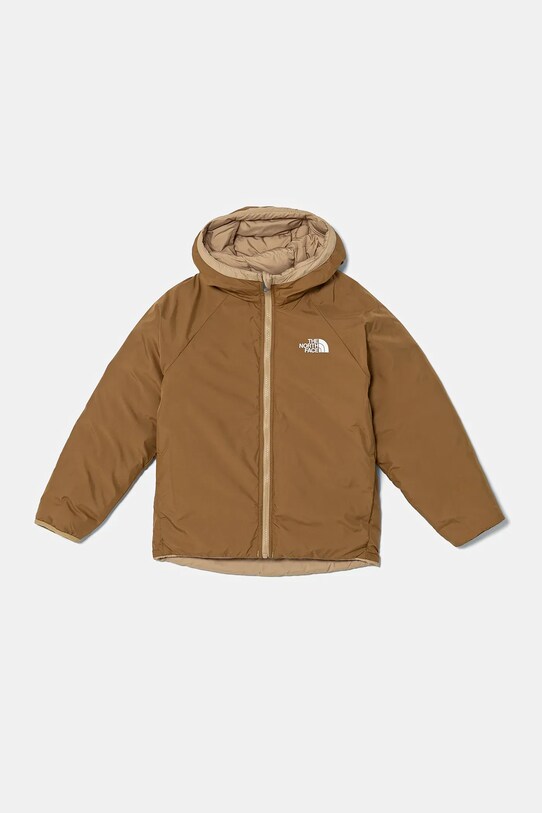 The North Face geaca reversibila pentru copii REVERSIBLE PERRITO HOODED JACKET cu captuseala galben NF0A88TWLK51