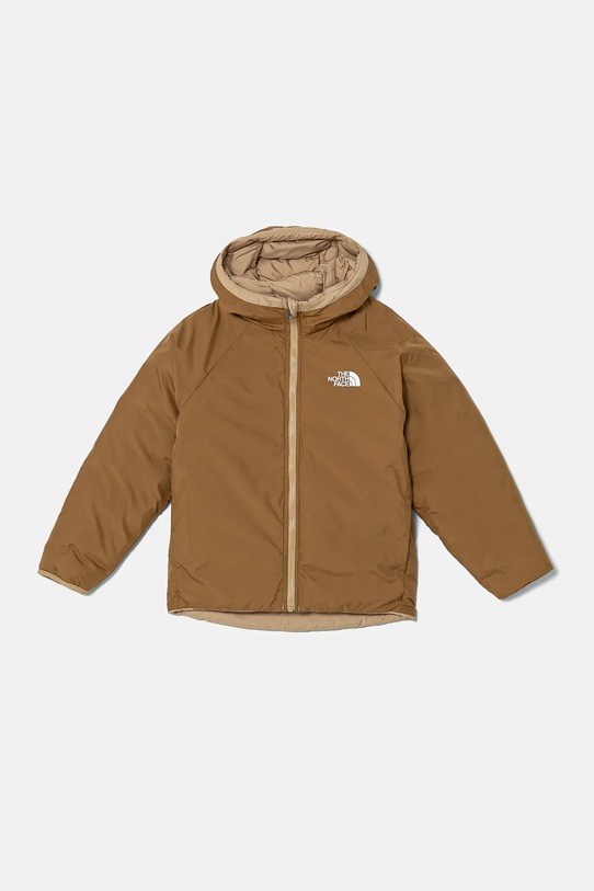 Dětská oboustranná bunda The North Face REVERSIBLE PERRITO HOODED JACKET s podšívkou žlutá NF0A88TWLK51