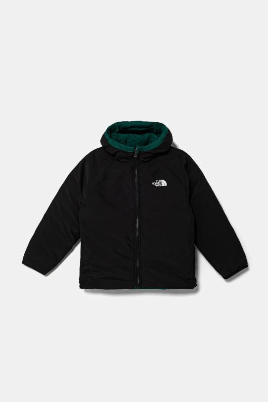 The North Face kurtka dwustronna dziecięca REVERSIBLE PERRITO HOODED JACKET NF0A88TWNL11 zielony AW24