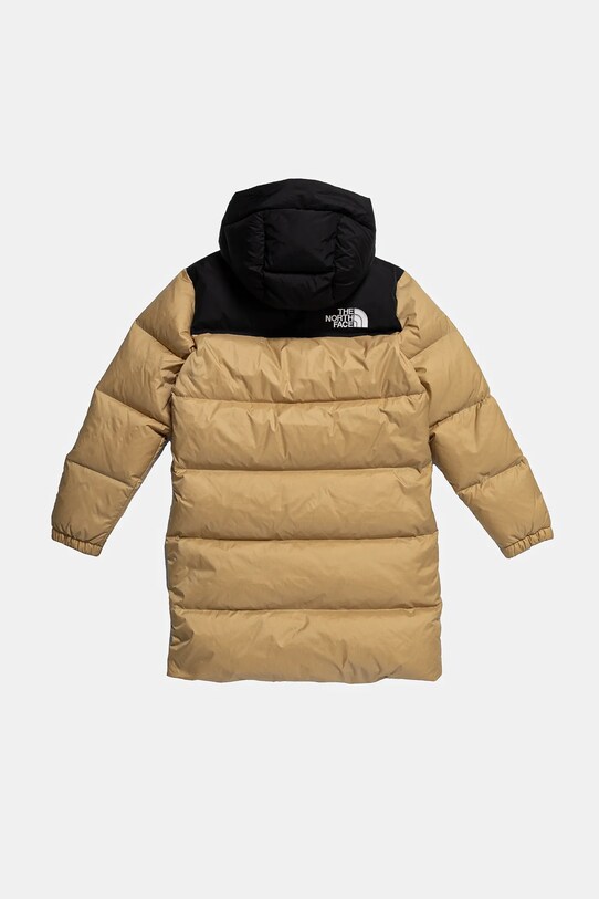 The North Face geaca de puf pentru copii TEEN NUPTSE LONG PARKA NF0A88UFLK51 bej AW24