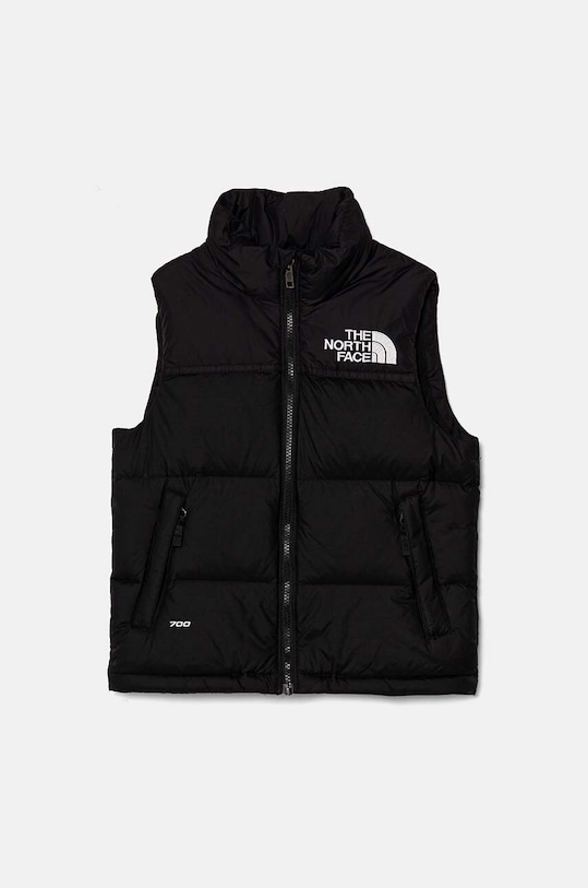 The North Face bezrękawnik puchowy dziecięcy TEEN 1996 RETRO NUPTSE VEST bez kaptura czarny NF0A8A4BJK31