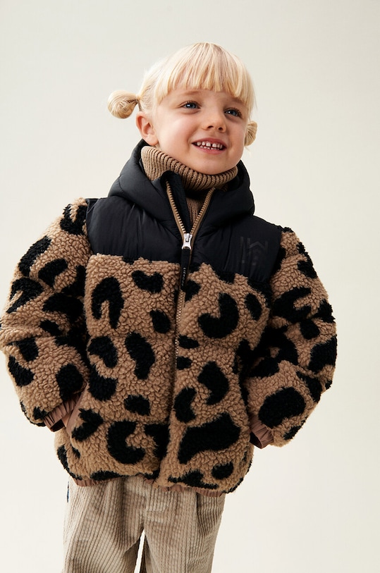 Liewood geaca copii Niko Pile Jacket cu captuseala maro LW19142