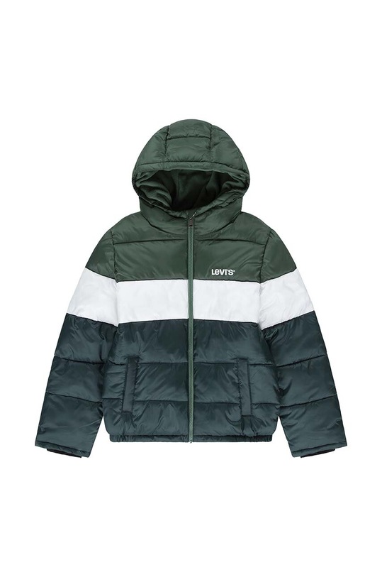 Detská bunda Levi's BOY'S COLOR BLOCK PUFFER zateplené zelená 8EL263