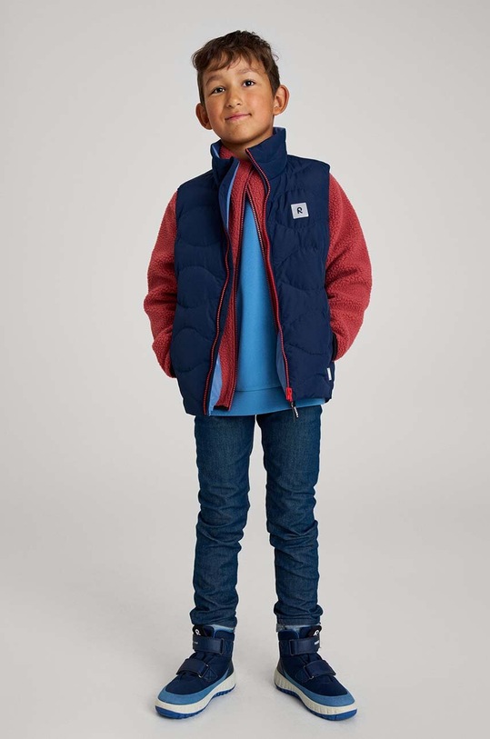 Reima bezrękawnik puchowy dziecięcy Furu bez kaptura granatowy 5100060B.9BYH