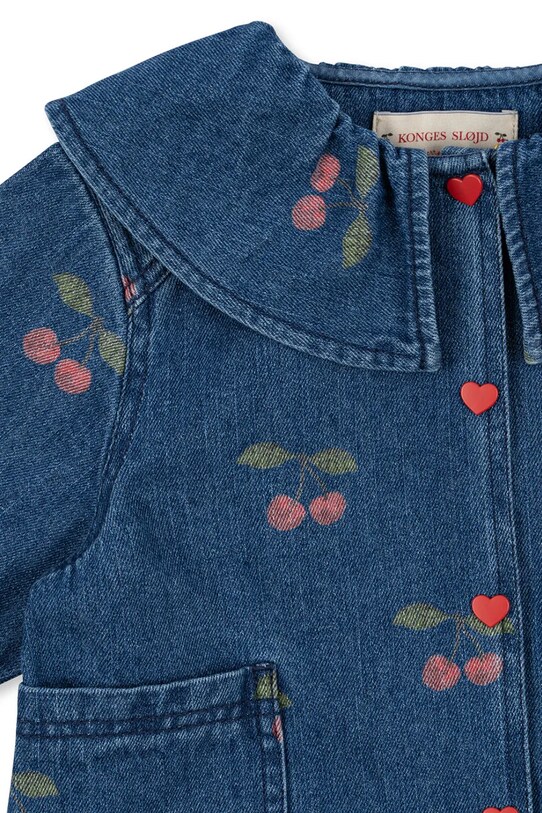 Chłopiec Konges Sløjd kurtka dziecięca MAGOT DENIM SHIRT GOTS KS102039 niebieski