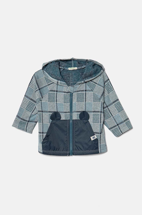 Кофта для немовлят United Colors of Benetton з капюшоном блакитний 3N9GA5018.W.Seasonal