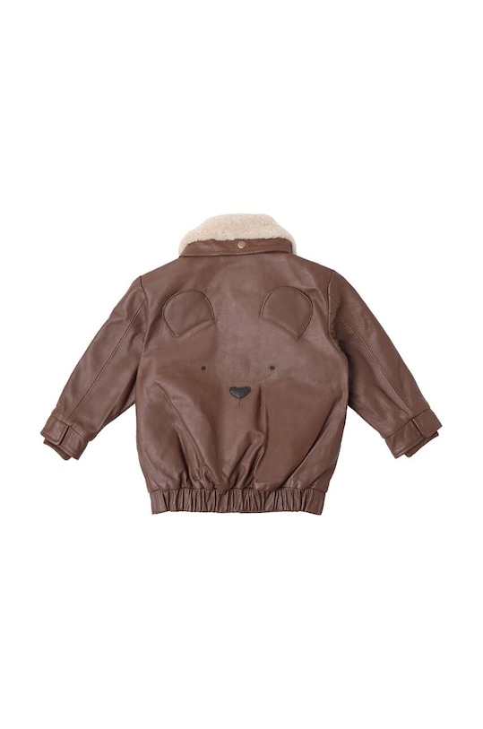 Fiú Donsje Yuki Leather Jacket Bear 4058502. barna