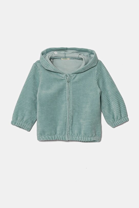 Кофта для немовлят United Colors of Benetton з капюшоном бірюзовий 3MCDA501C.W.Seasonal