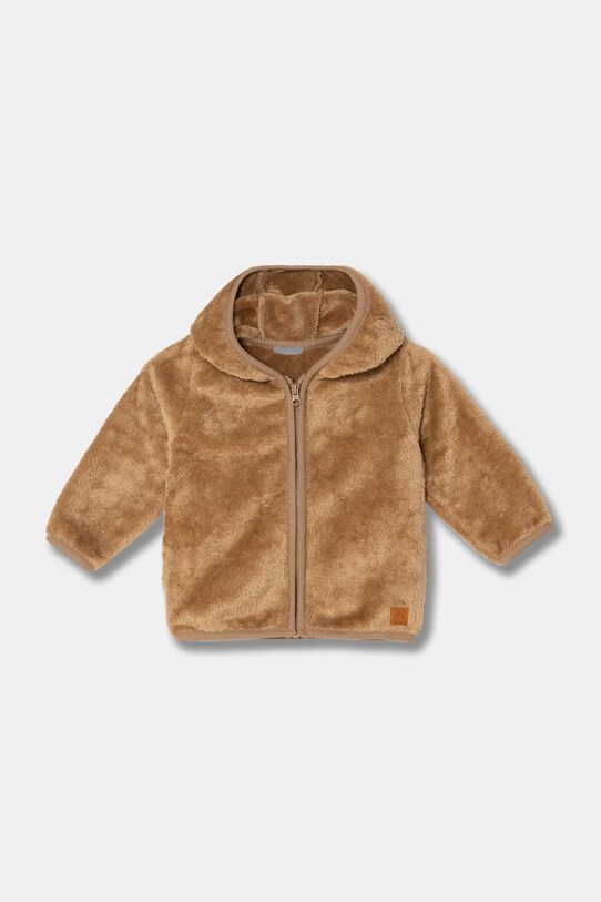 Куртка для немовлят United Colors of Benetton з капюшоном коричневий 30Y5A501D.W.Seasonal