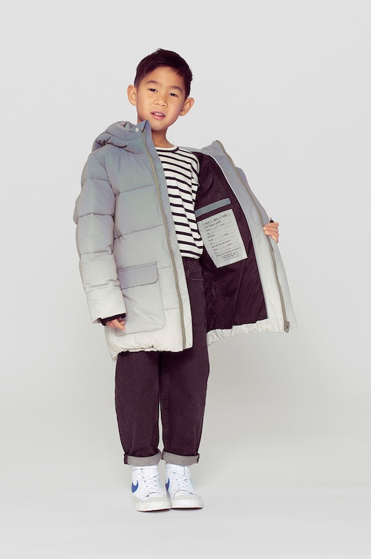 Dětská bunda Gosoaky REFLECTIVE TIGER s podšívkou šedá 242.9.1.574